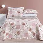 Kit Cobre Leito Colcha Dallas King Dupla Face Estampada 3 Peç