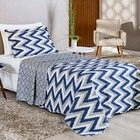 Kit Cobre Leito Colcha Dallas Solteiro Dupla Face Estampada 2