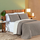 Kit Cobre Leito Colcha Double Casal Dupla Face Micropercal 20