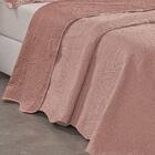 Kit Cobre Leito Colcha Dupla Face Queen 3 Peças Rose