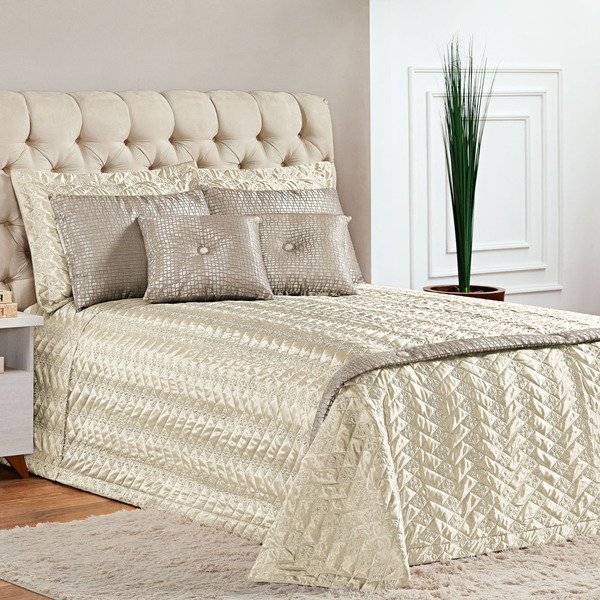 Kit Cobre Leito Colcha Essence Queen Cetim Charmousse Alto Pa