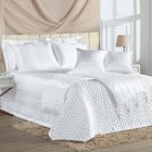 Kit Cobre Leito Colcha Fascínio Queen Cetim C/ Tule De Pérola