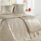 Kit Cobre Leito Colcha Fascínio Queen Cetim C/ Tule De Pérola