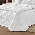 Kit Cobre Leito Colcha France Queen 5 Peças Micropercal 200 F