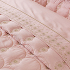 Kit Cobre Leito Colcha Garland Queen 100% Algodão 400 Fios Ac