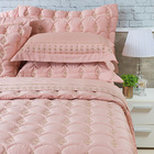 Kit Cobre Leito Colcha Garland Queen 100% Algodão 400 Fios Ac