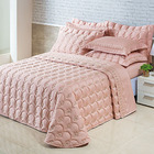 Kit Cobre Leito Colcha Garland Queen 100% Algodão 400 Fios Ac