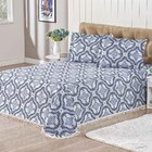 Kit Cobre Leito Colcha Holanda Padrão 3 Peças Tecido Sarja Co