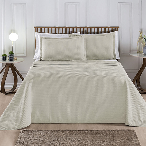 Kit Cobre Leito Colcha Intensy King Tecido Piquet 100% Algodã