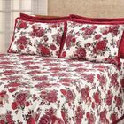 Kit Cobre Leito Colcha Larissa King 3 Peças Piquet Estampado