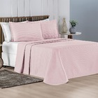 Kit Cobre Leito Colcha Lavinne Casal Dupla Face - Rosa - 100%