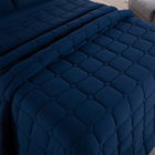 Kit Cobre Leito Colcha Livorno King Acolchoado Fofo Macio Mal