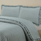 Kit Cobre Leito Colcha Maison Casal Padrão C/ Babado Percal 3