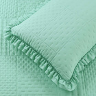 Kit Cobre Leito Colcha Maison King C/ Babado Percal 300 Fios