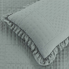 Kit Cobre Leito Colcha Maison Queen C/ Babado Percal 300 Fios