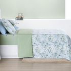 Kit Cobre Leito Colcha Maris Casal Padrão Estampado Dupla Fac