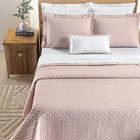 Kit Cobre Leito Colcha Marley Casal Dupla Face - Rosa - 100%