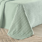 Kit Cobre Leito Colcha Marley King Dupla Face - Menta - 100%