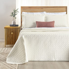 Kit Cobre Leito Colcha Marley King Dupla Face - Palha - 100%