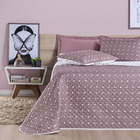 Kit Cobre Leito Colcha Meggy Poá Casal Padrão Dupla Face Micr