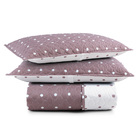 Kit Cobre Leito Colcha Meggy Poá King Dupla Face Micropercal