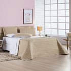 Kit Cobre Leito Colcha Meggy Poá King Dupla Face Micropercal