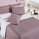 Kit Cobre Leito Colcha Meggy Poá Solteiro Dupla Face Microper