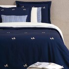 Kit Cobre Leito Colcha Melini King 200 Fios Bordado Listrado