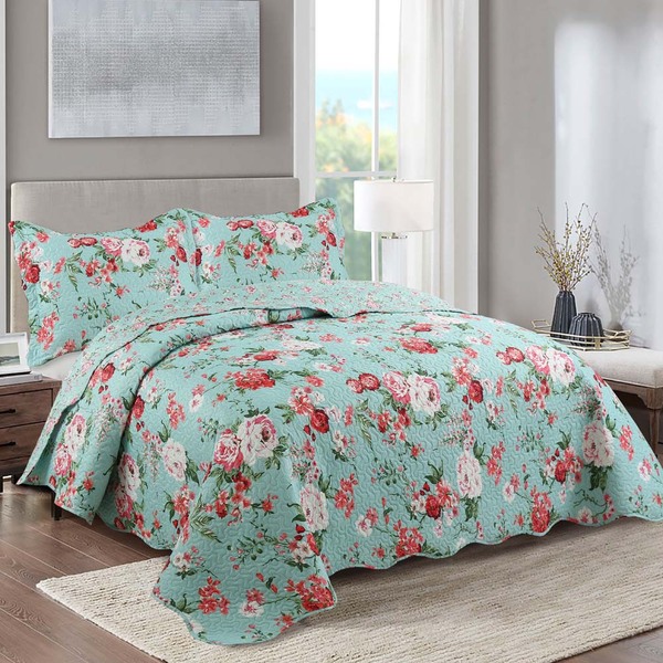 Kit Cobre Leito Colcha Mix Casal Padrão Estampado Dupla Face