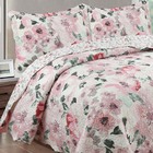 Kit Cobre Leito Colcha Mix Queen Estampado Dupla Face Floral