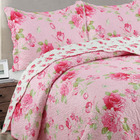 Kit Cobre Leito Colcha Mix Queen Estampado Dupla Face Floral