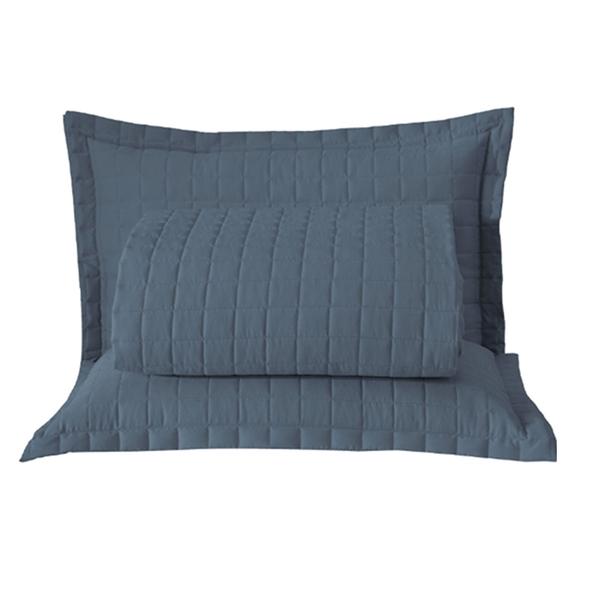 Kit Cobre Leito Colcha Monaco King Dupla Face 3 Peças - Azul