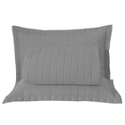 Kit Cobre Leito Colcha Monaco Queen Dupla Face 3 Peças - Cinz