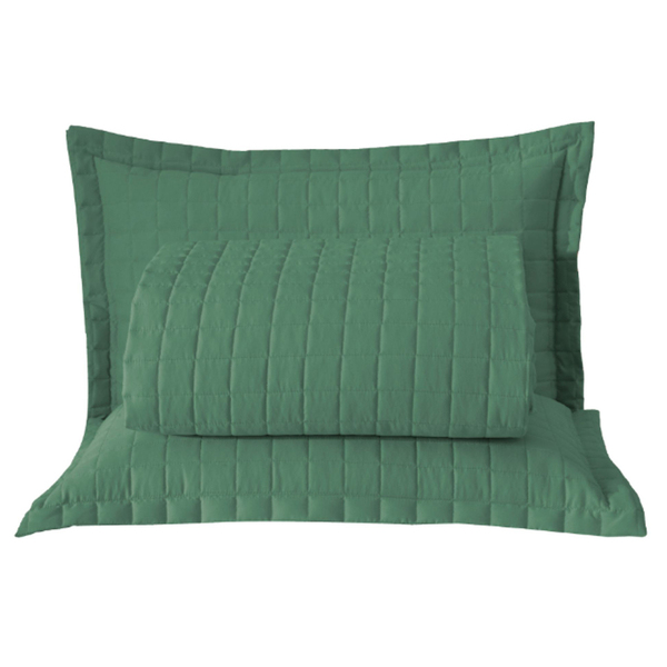 Kit Cobre Leito Colcha Monaco Queen Dupla Face 3 Peças - Verde