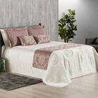 Kit Cobre Leito Colcha Palace Queen 10 Peças Jacquard Xale Fl