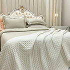 Kit Cobre Leito Colcha Perone Queen Dupla Face Toque De Pluma