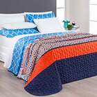 Kit Cobre Leito Colcha Petrus Queen Dupla Face Micropercal 20