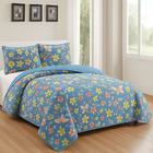 Kit Cobre Leito Colcha Queen Boutik Dupla Face - Estampa 22 -