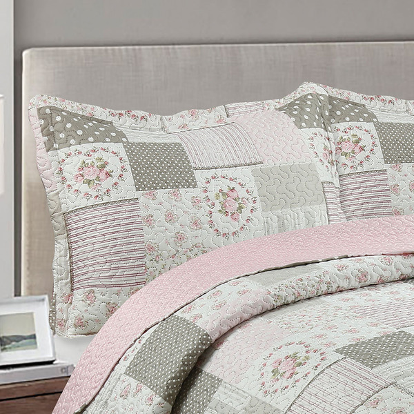 Kit Cobre Leito Colcha Queen Boutik Dupla Face - Jane - 100%