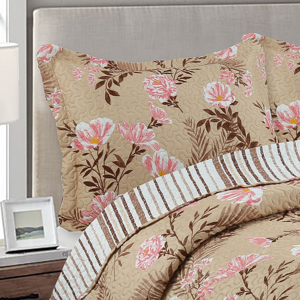 Kit Cobre Leito Colcha Queen Boutik Dupla Face - Jessica