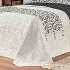 Kit Cobre Leito Colcha Renata King 06 Peças Dupla Face Jacqua