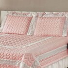 Kit Cobre Leito Colcha Romance King 5 Peças Micropercal 200 F