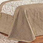 Kit Cobre Leito Colcha Rustique Super King Jacquard Dupla Fac