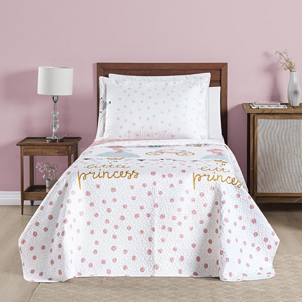Kit Cobre Leito Colcha Solteiro Infantil  Fantasy Dupla Face