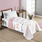 Kit Cobre Leito Colcha Solteiro Infantil  Fantasy Dupla Face