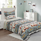 Kit Cobre Leito Colcha Solteiro Infantil Joy Dupla Face Estam