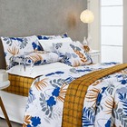 Kit Cobre Leito Colcha Sparta Queen Dupla Face Micropercal 20