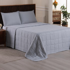 Kit Cobre Leito Colcha Speciale Queen Matelado Toque Acetinad