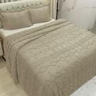 Kit Cobre Leito Colcha Stylo Casal Dupla Face 3 Peças - Cáqui