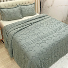 Kit Cobre Leito Colcha Stylo King Dupla Face 3 Peças - Cinza